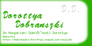 dorottya dobranszki business card